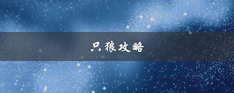 只狼攻略(如何成为一名真正的忍者)